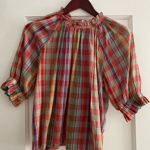 Trovata Multicolor Plaid Top